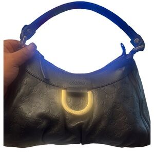 Gucci Brown Shoulder Bag with Gold Detail